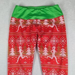 Gone For a Run Women's Running Capris Leggings Small Holiday Cross Stitch